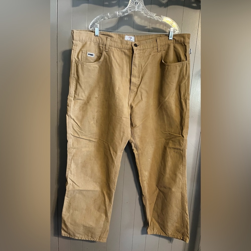 Tyndale Men’s arc rated Flame resistant canvas khaki pants size 42x30